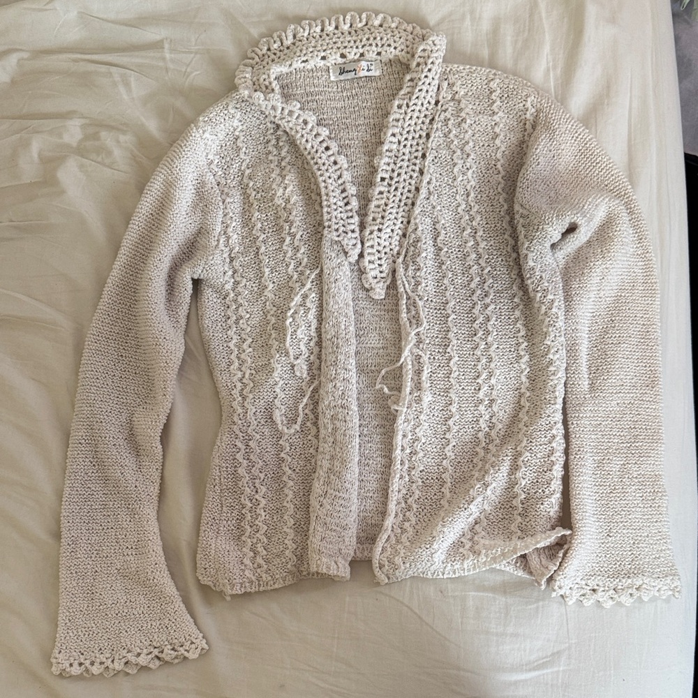 Women's Cream knit cardigan